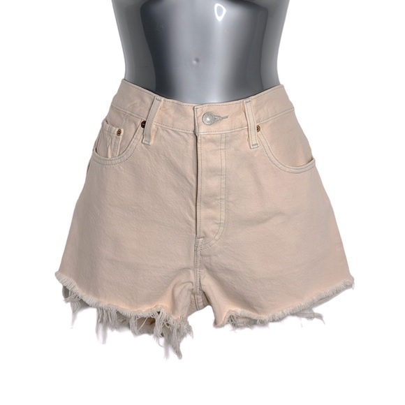 Levi's Pants - Women’s Levi’s 501 High-Rise Cut-off Girly Pink Denim Shorts Size 28
